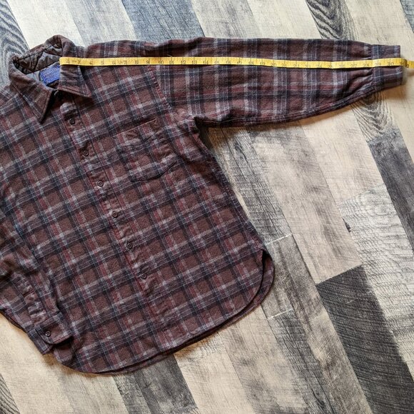 Pendleton Vintage Plaid Wool Button-Up Shirt - Picture 5 of 6